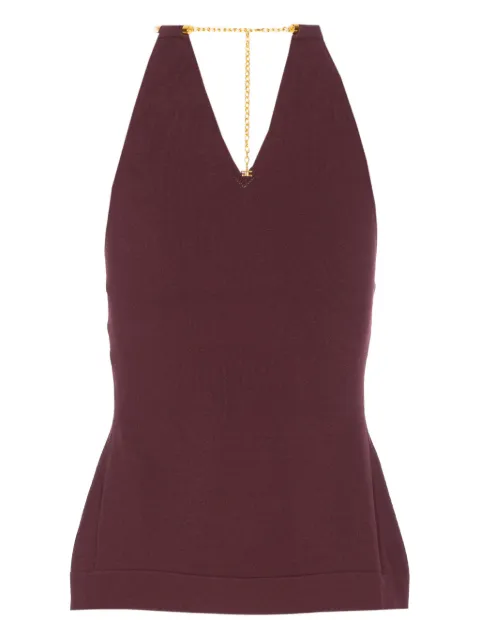 Elisabetta Franchi chain-neckline sleeveless top