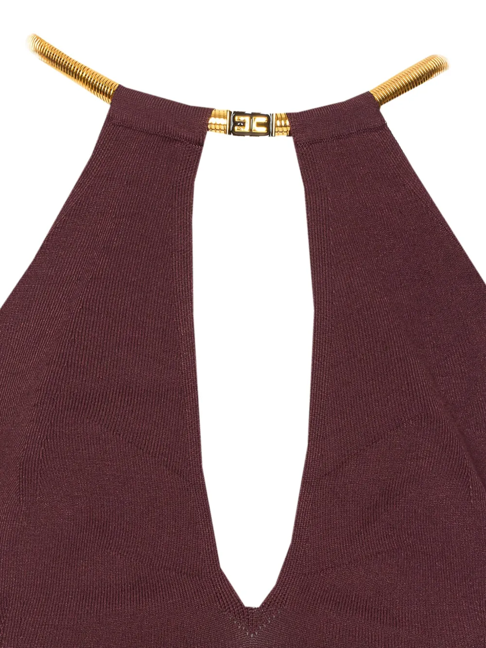 Elisabetta Franchi chain-neckline sleeveless top Rood