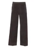 TRUE AVENUE elasticated-waist corduroy trousers - Brown
