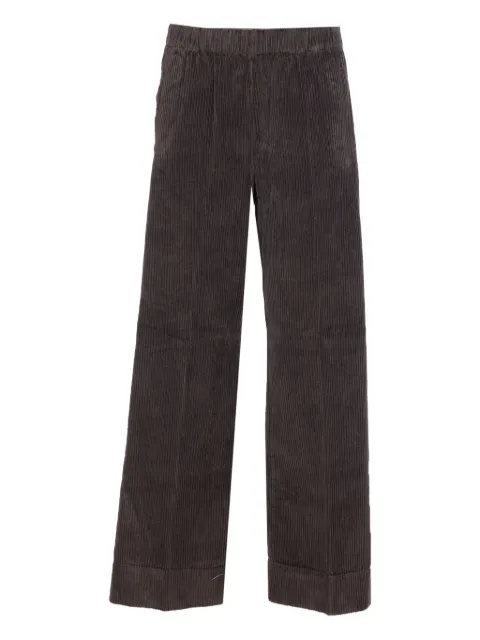 TRUE AVENUE elasticated-waist corduroy trousers