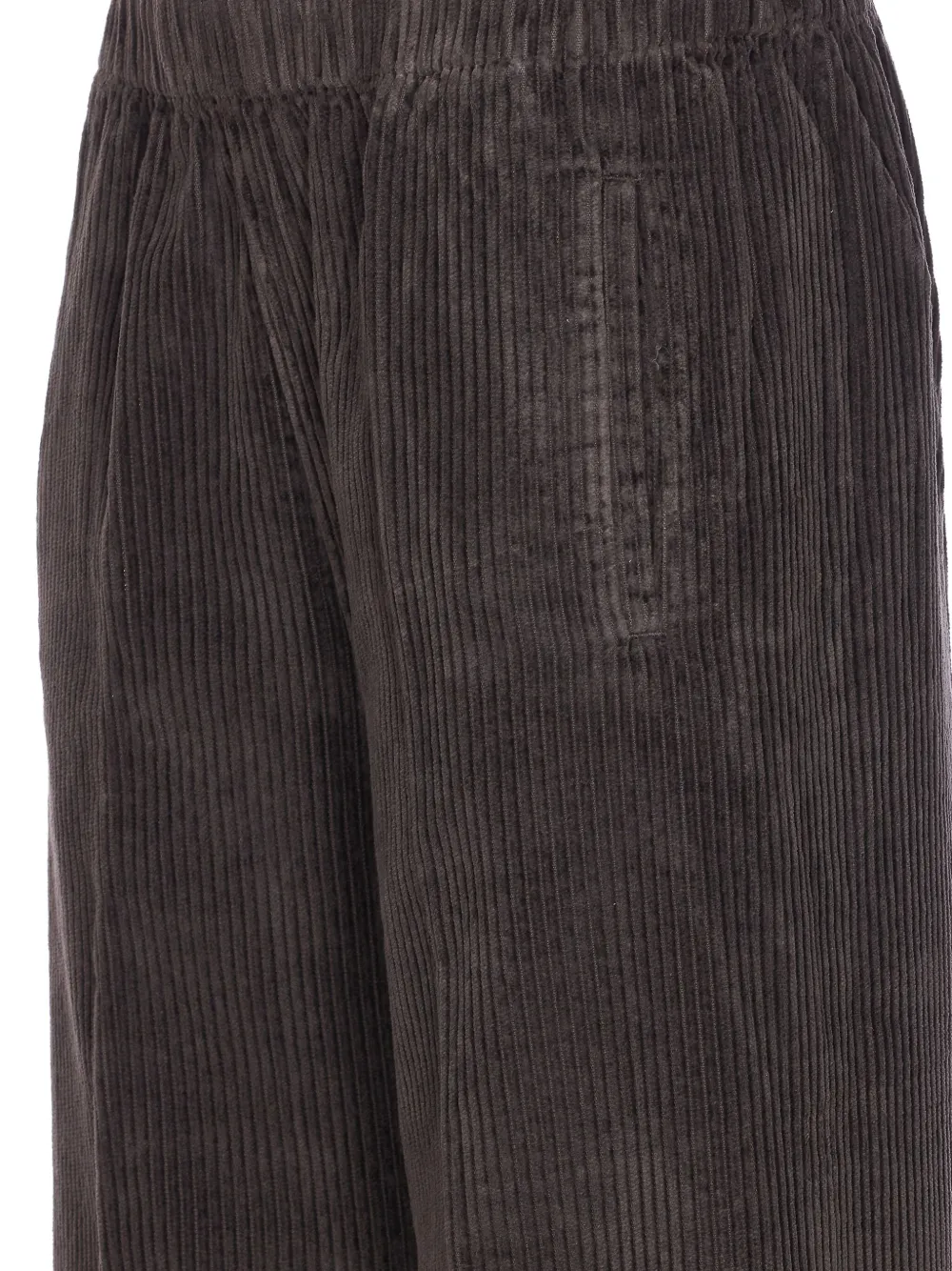 True Avenue Elasticated-waist Corduroy Trousers In Brown
