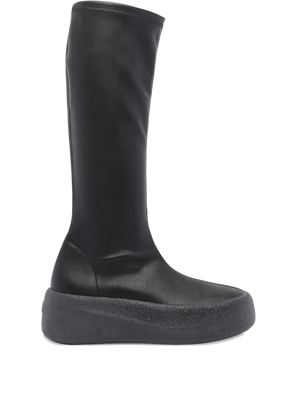 Vic Matie 70mm Leather Knee-high Boots In Black