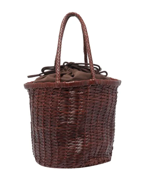 DRAGON DIFFUSION small braided-leather bucket bag