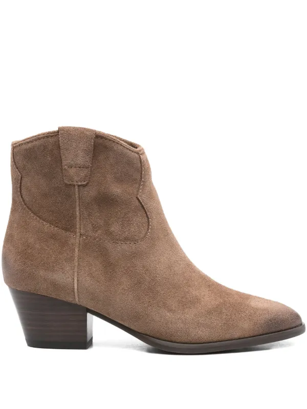 Ash 45mm suede-leather pointed-toe Boots Brown FARFETCH IN