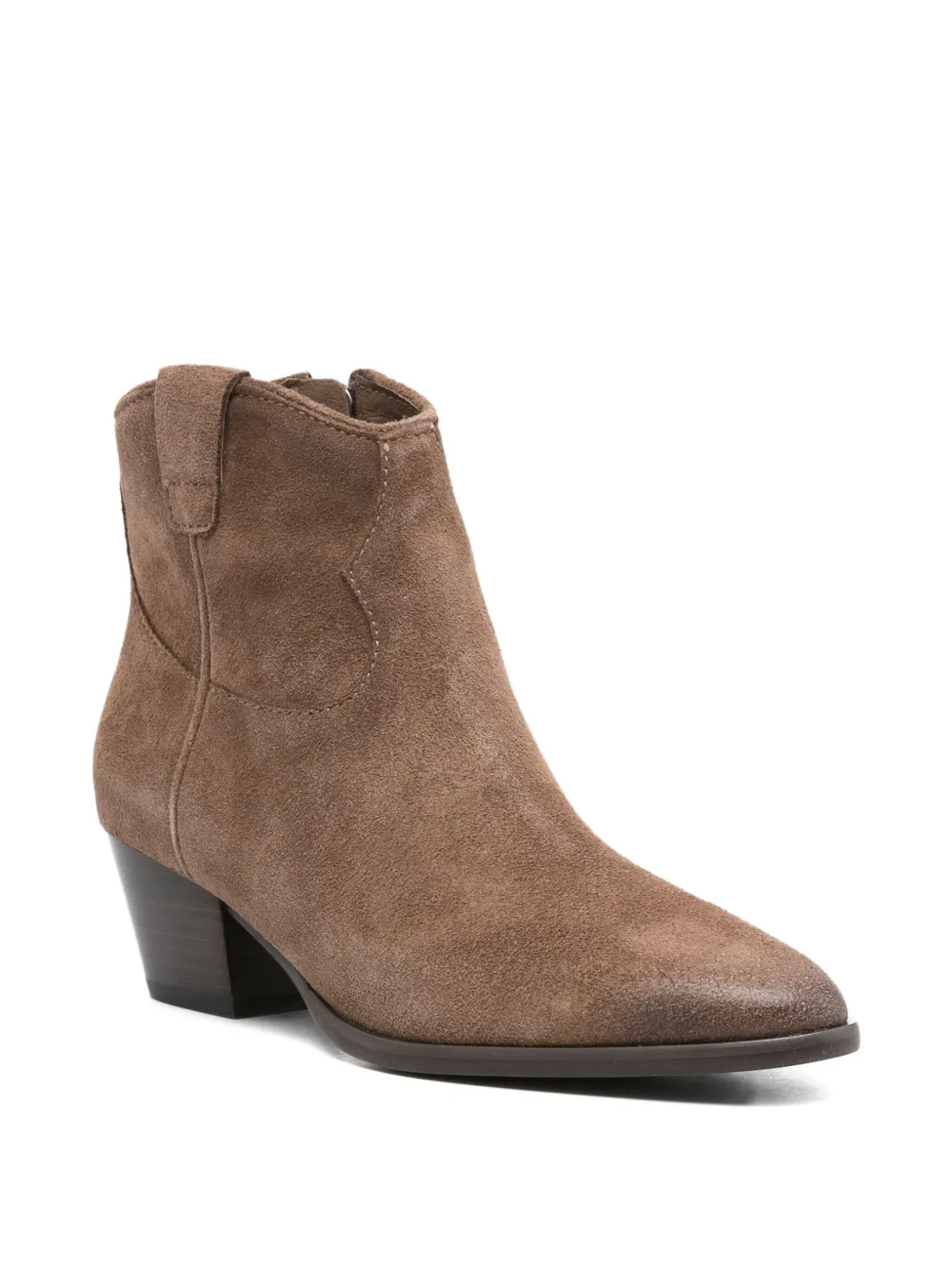 Ash 45mm suede-leather pointed-toe boots Brown