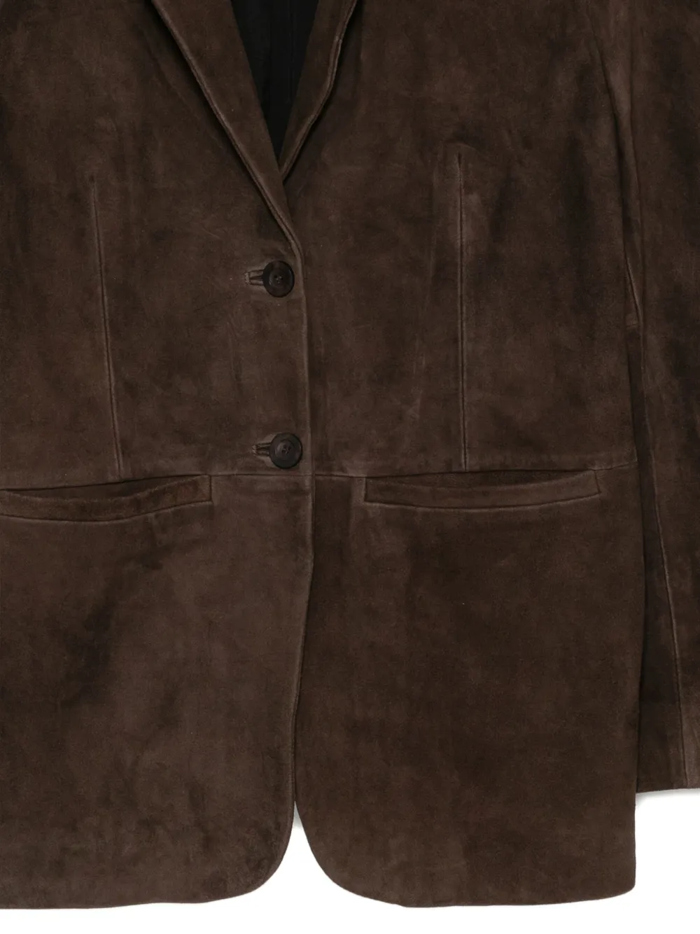 Reformation Veda Leon Oversized Suede Blazer Mole Suede In Brown
