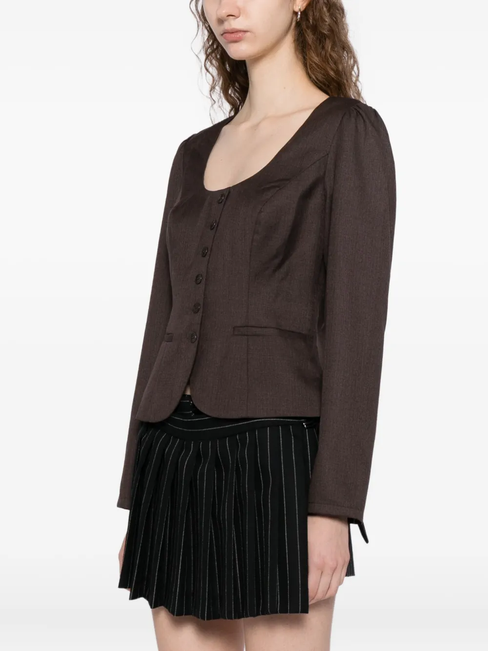 Reformation Prima Jacket In Brown