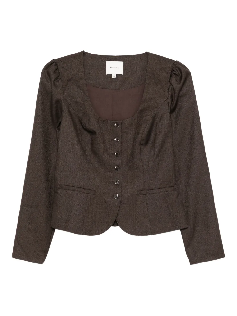 Reformation Prima Jacket In Brown