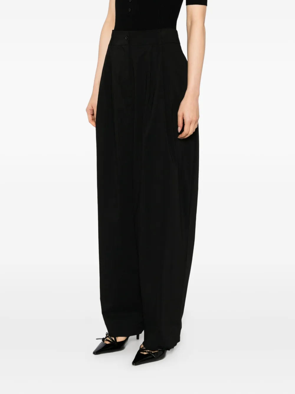 Reformation Danielle Trousers In Black