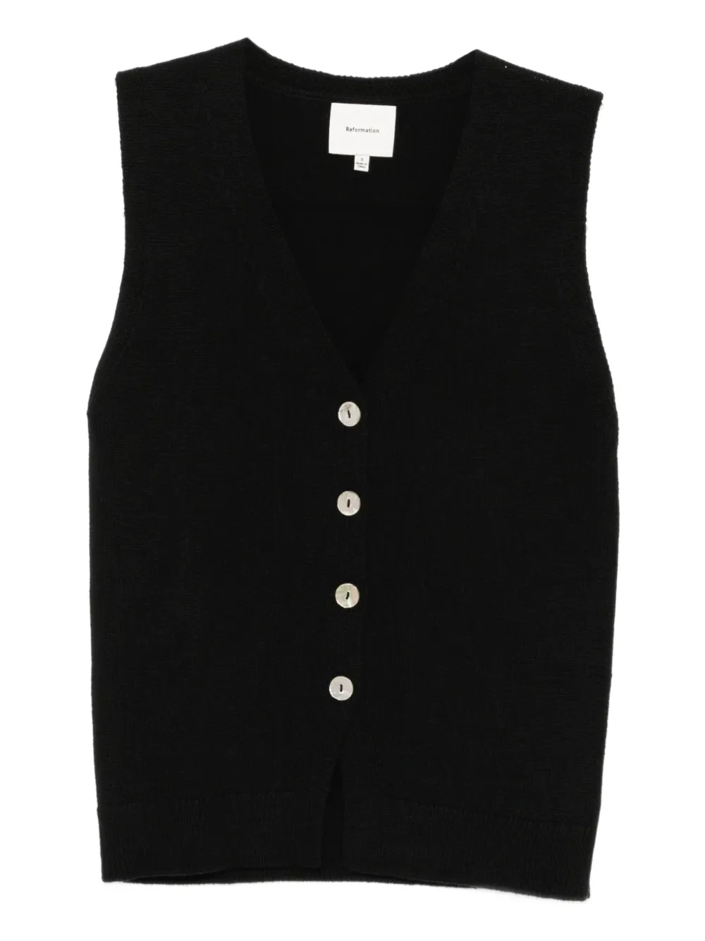 Reformation Linden Vest Top In Black