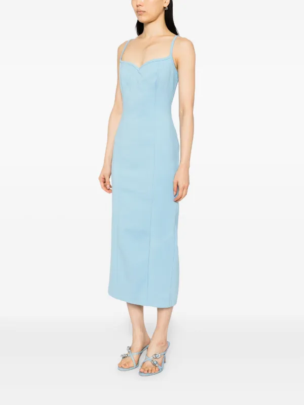 reformation blue bridesmaid dress Reformation Aliceyn Silk Waves Blue Lace Cut-Out Maxi Dress – The Closet  New York main image 1