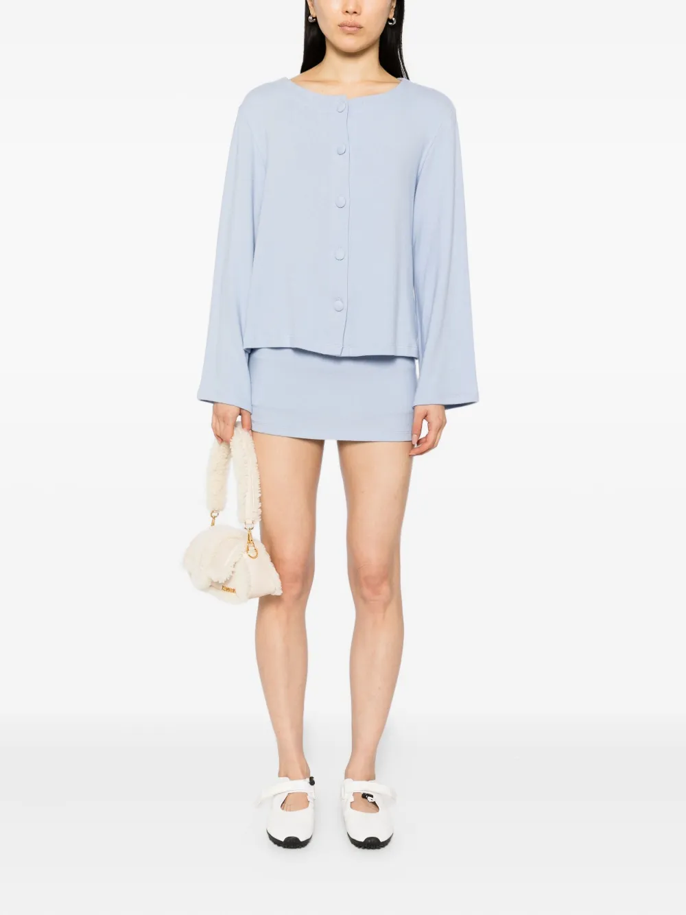 Reformation Hunter Cardigan Set In Blue