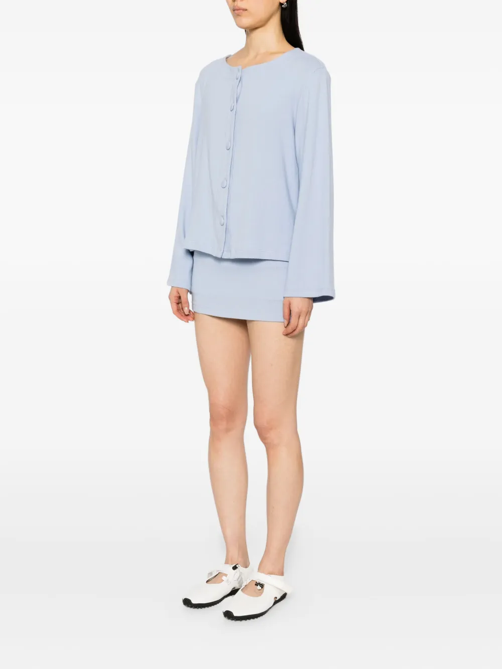 Reformation Hunter Cardigan Set In Blue