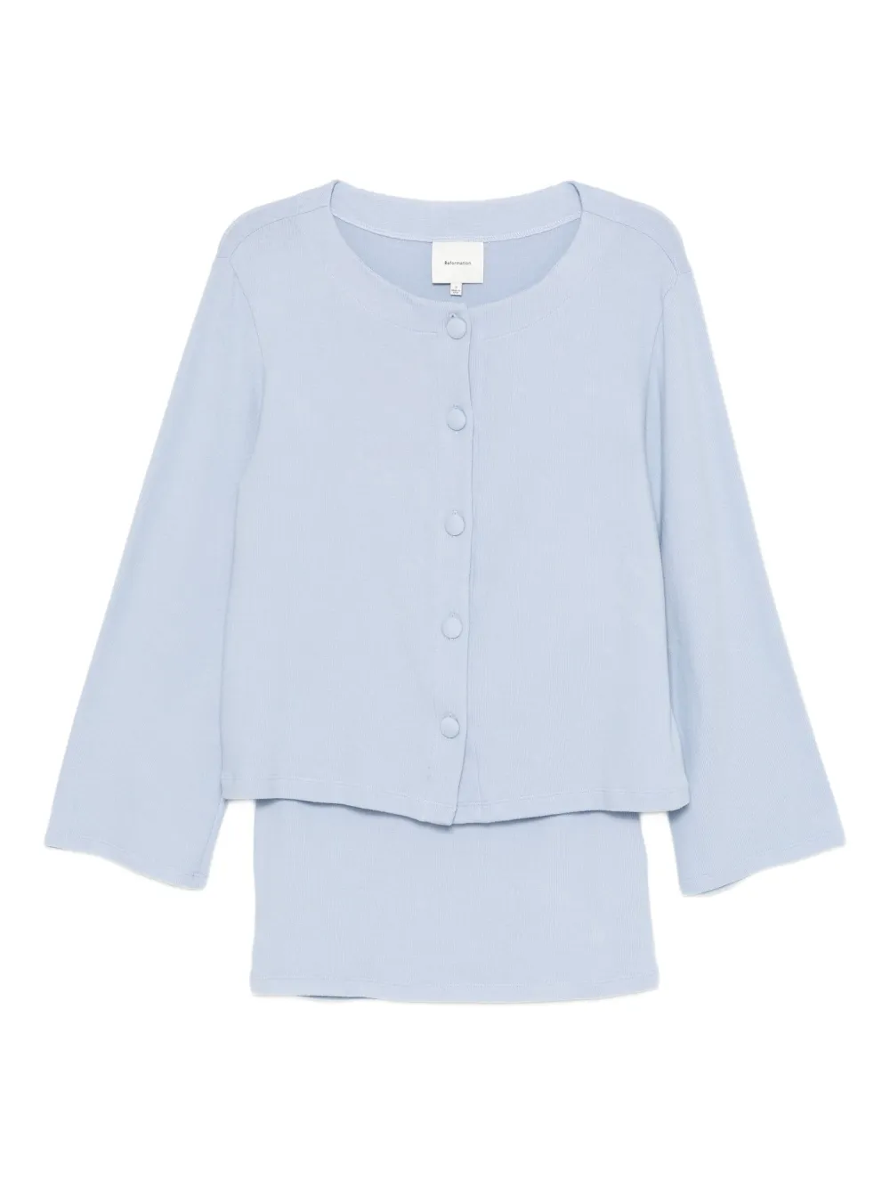 Reformation Hunter Cardigan Set In Blue