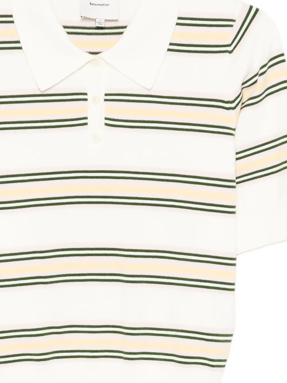 Reformation Campbell poloshirt Beige