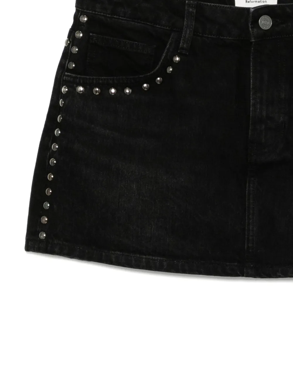  Reformation Hazel Mini Skirt - Black 