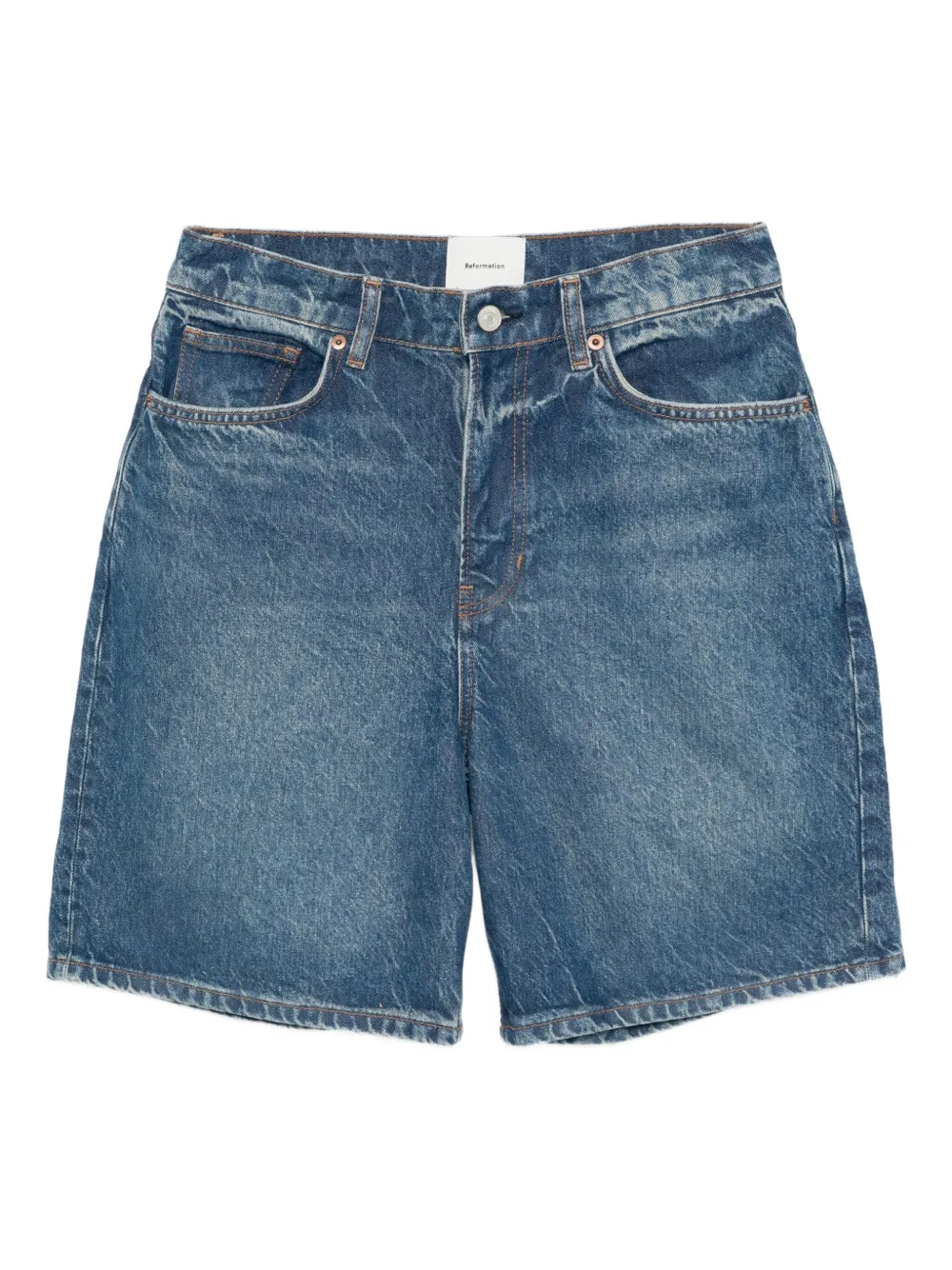 Reformation Hale Shorts In Blue