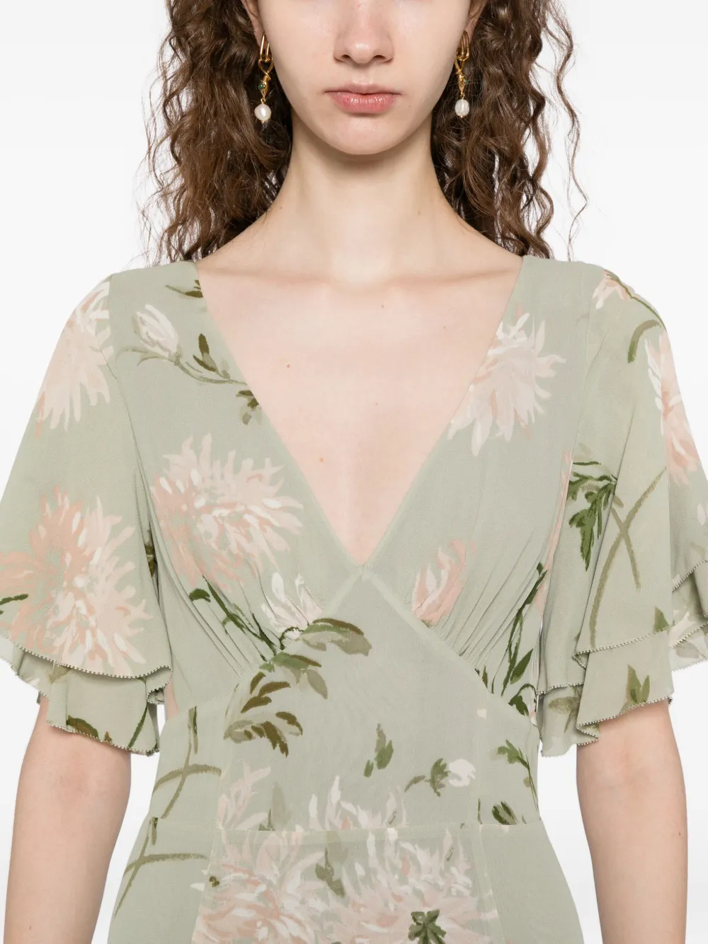 Reformation Salvia Dress In Green
