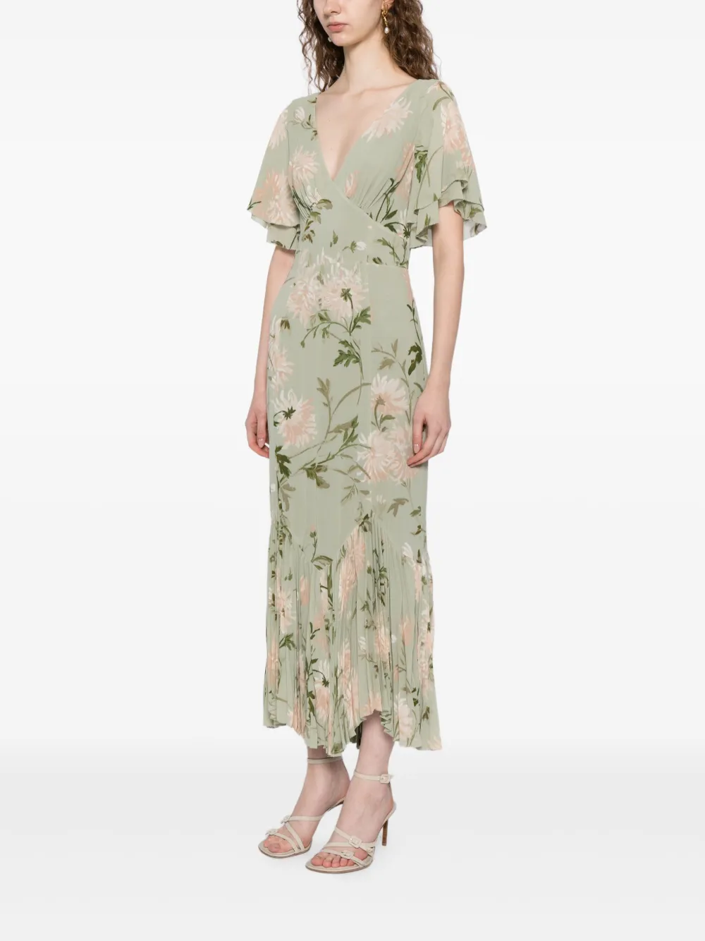 Reformation Salvia Dress In Green