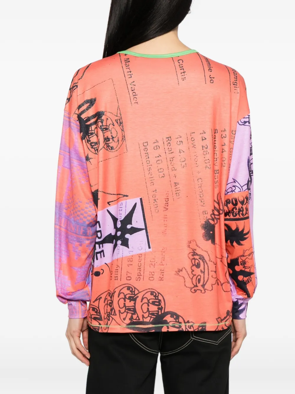 Chopova Lowena Poster-printed Top In Green