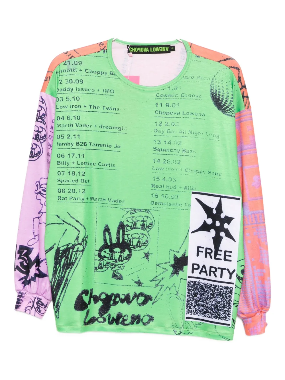 Chopova Lowena Poster-printed Top In Green