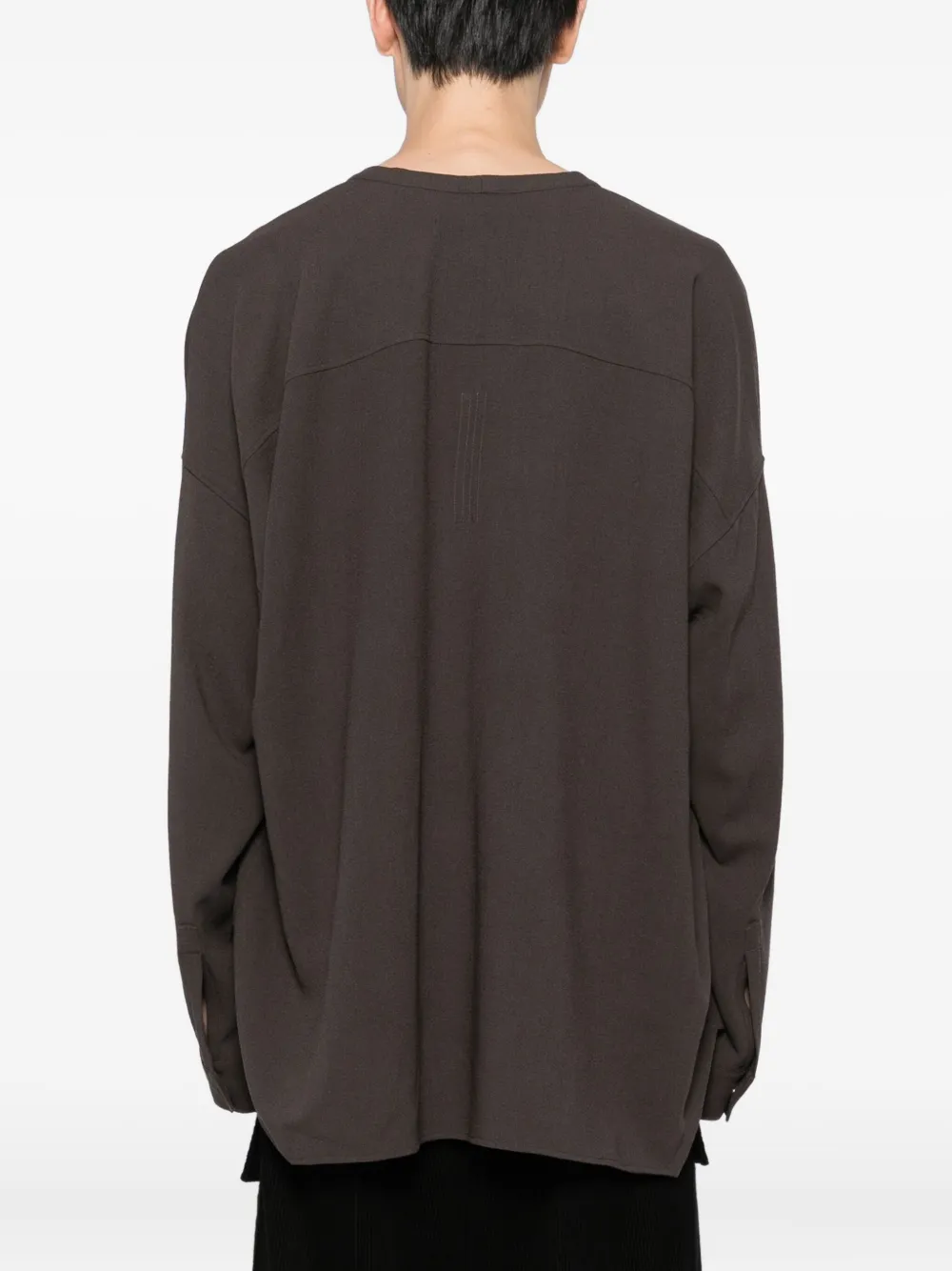 Rick Owens Lido Larry overhemd Bruin