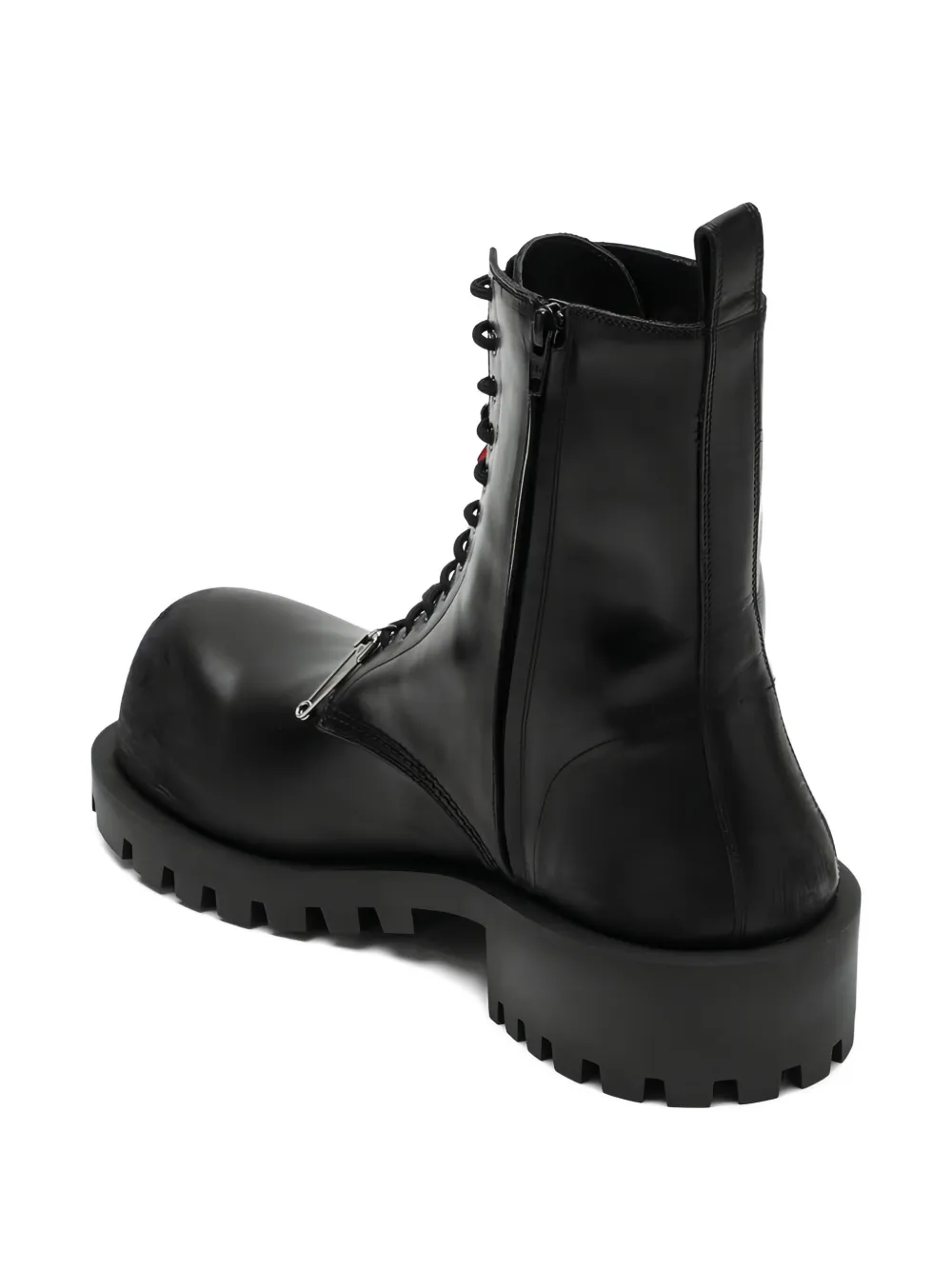 Balenciaga Hummer lace-up leather boots Black