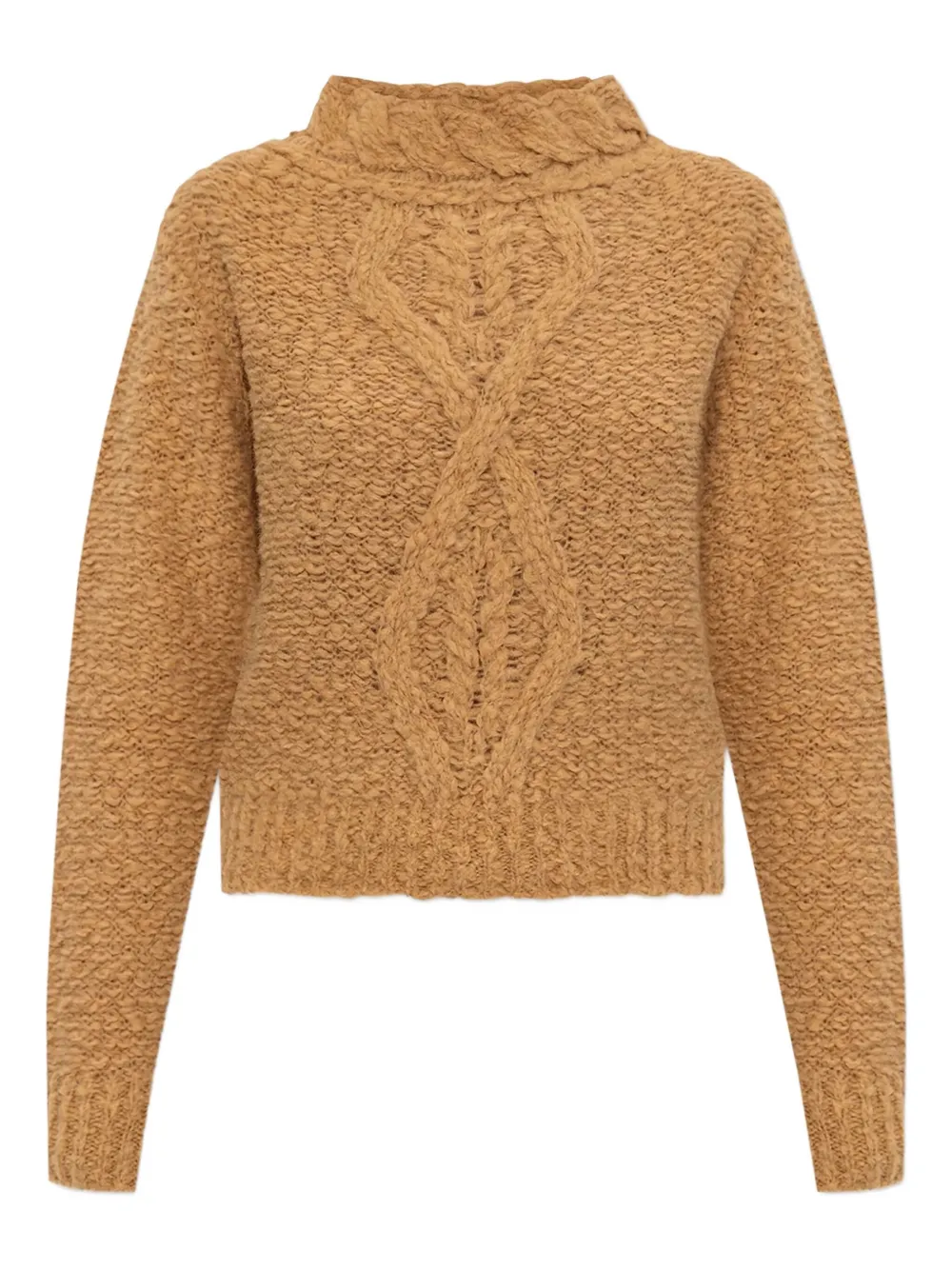 ISABEL MARANT cable-knit turtleneck sweater Bruin