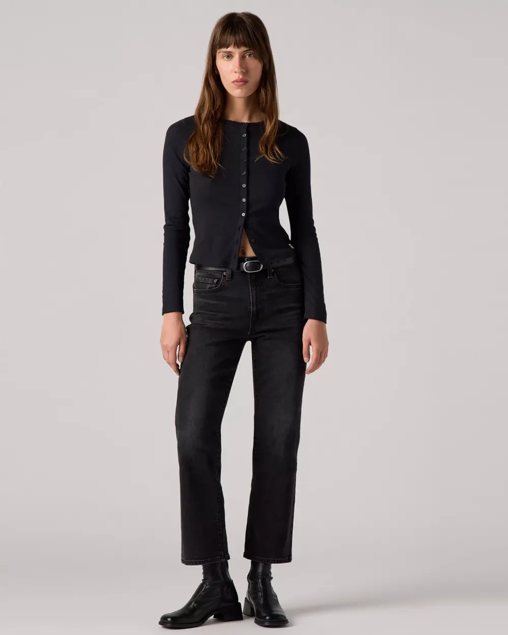 Levi's 725 Kick Boot Jeans In Black