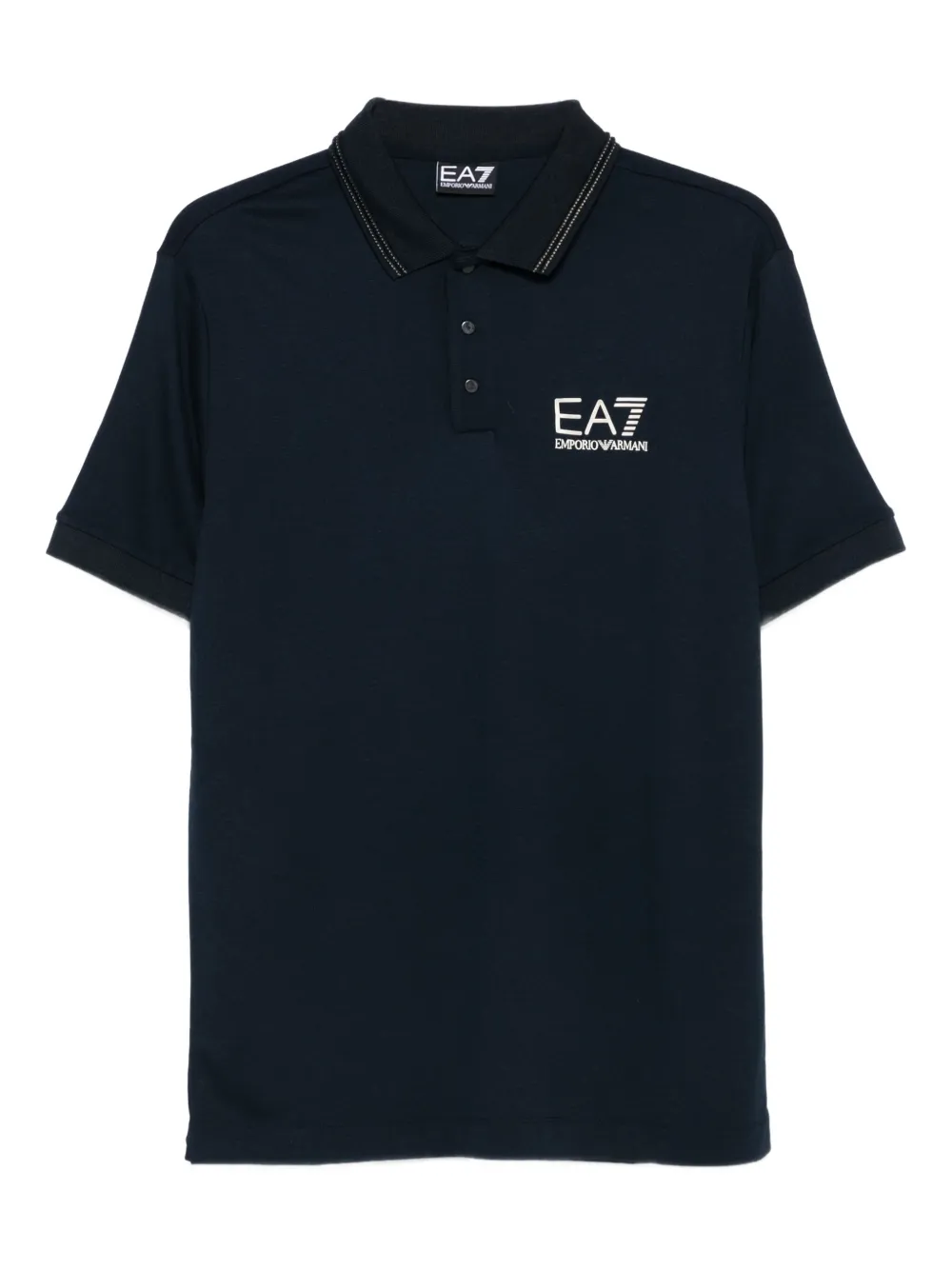 Ea7 Emporio Armani logo-detail polo shirt | Blue | Image 1