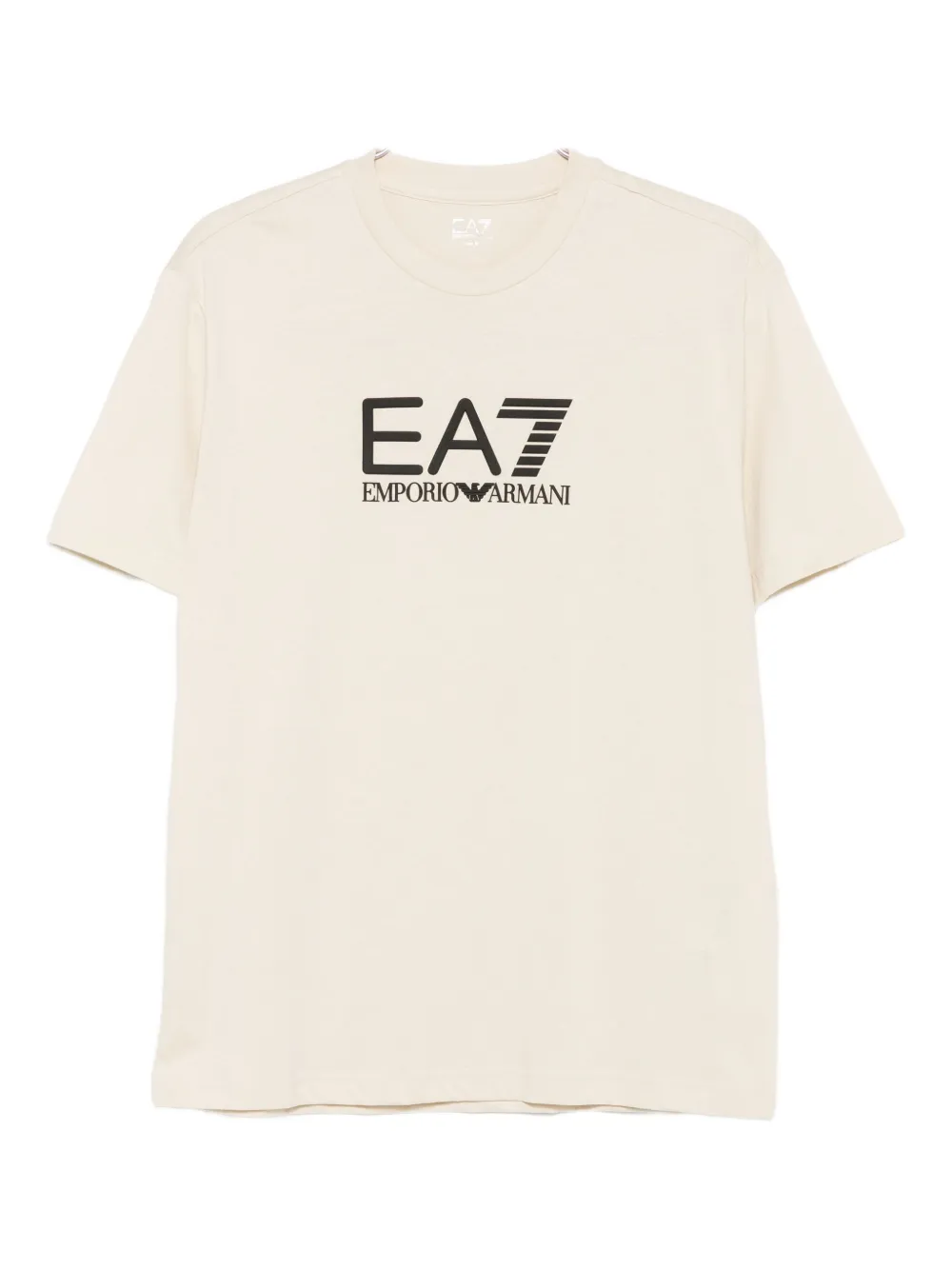 Ea7 Logo-embossed T-shirt In Brown