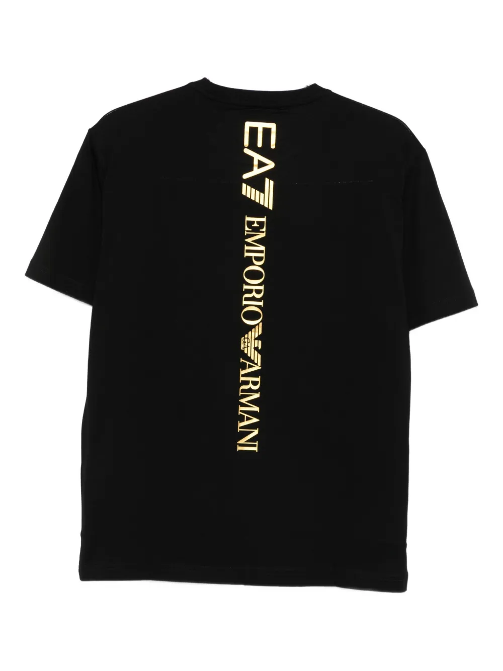 Ea7 Emporio Armani logo-print cotton T-shirt Zwart