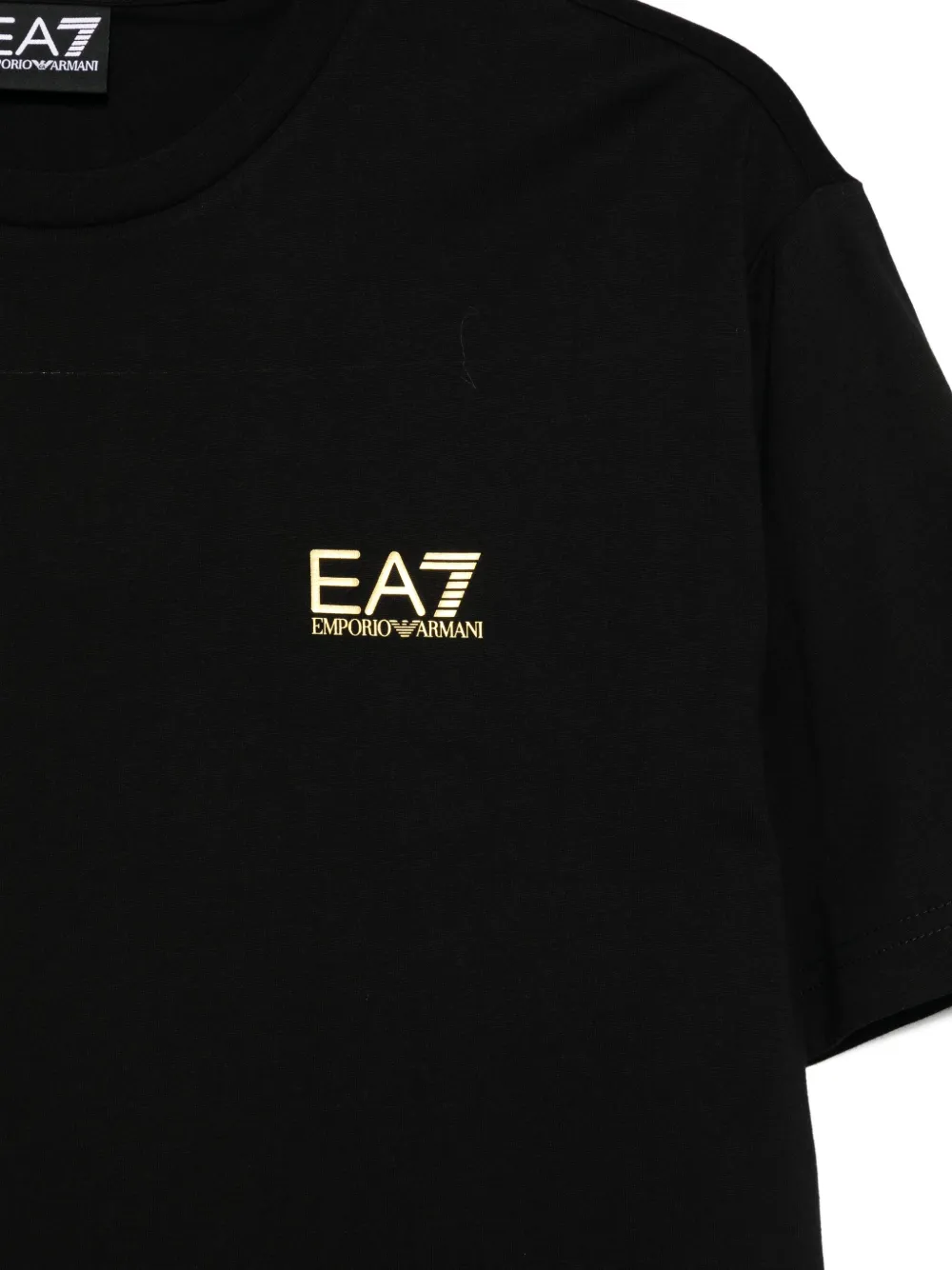 Ea7 Emporio Armani logo-print cotton T-shirt Zwart