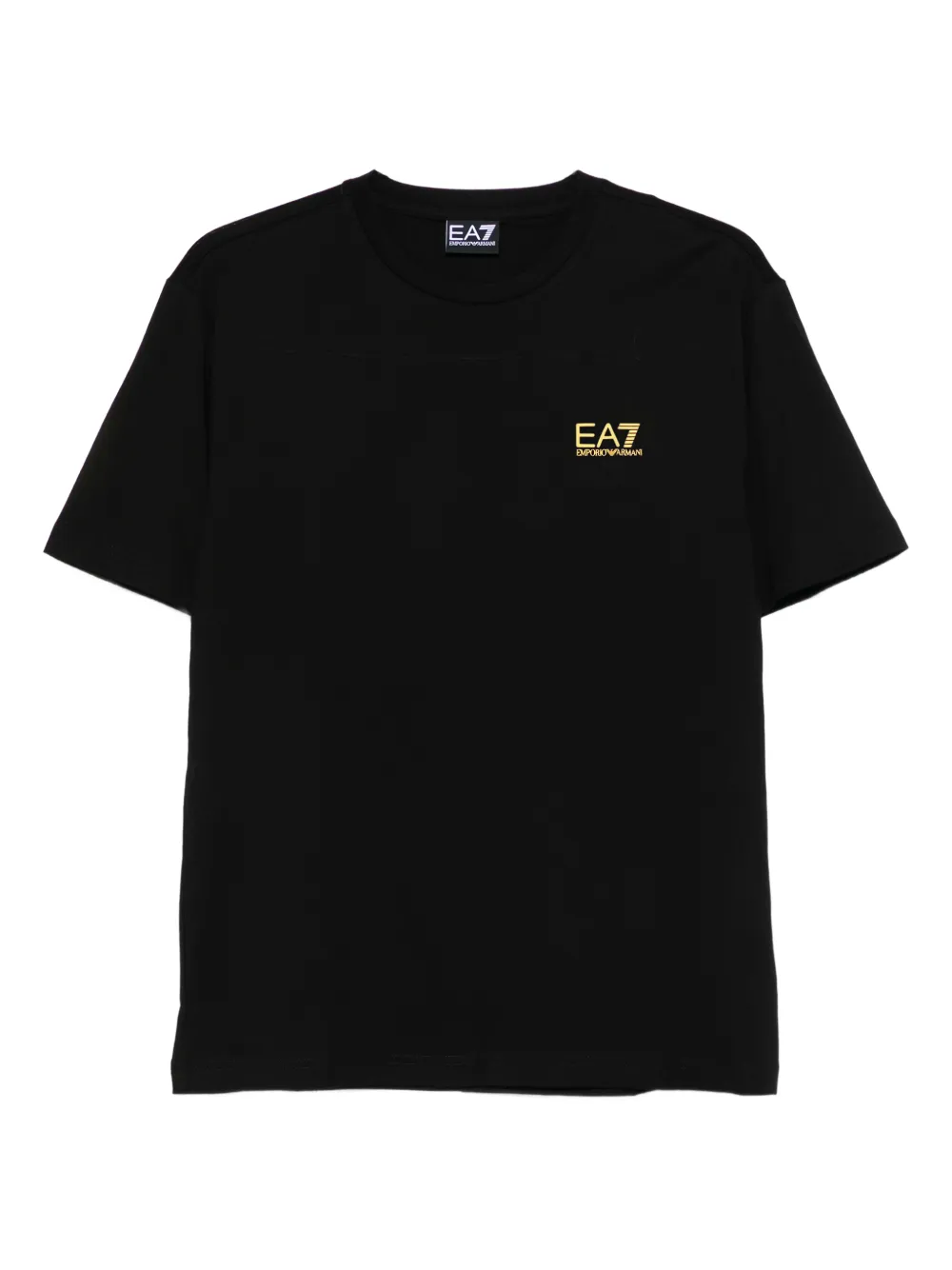 Ea7 Emporio Armani logo-print Cotton T-shirt | Black | FARFETCH