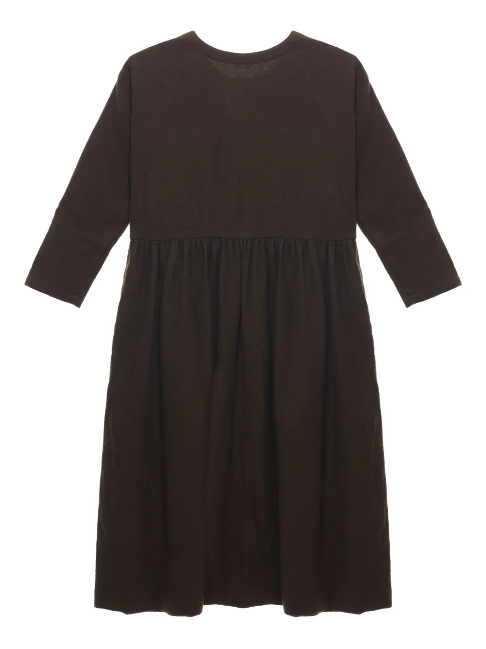 Uma Wang Alexa midi-jurk met lange mouwen Bruin