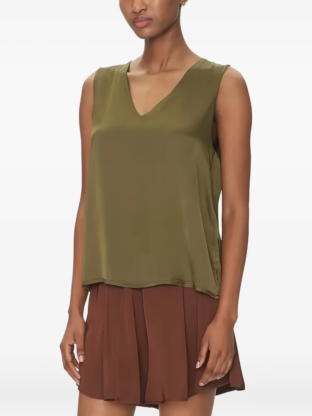 VICOLO V-neck sleeveless top | Green | Image 1