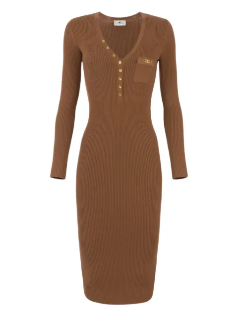 Elisabetta Franchi ribbed midi dress