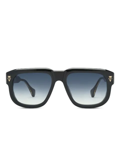 T Henri Eyewear Valour gold-detail square sunglasses