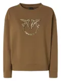 PINKO embellished crew-neck sweatshirt - Brown