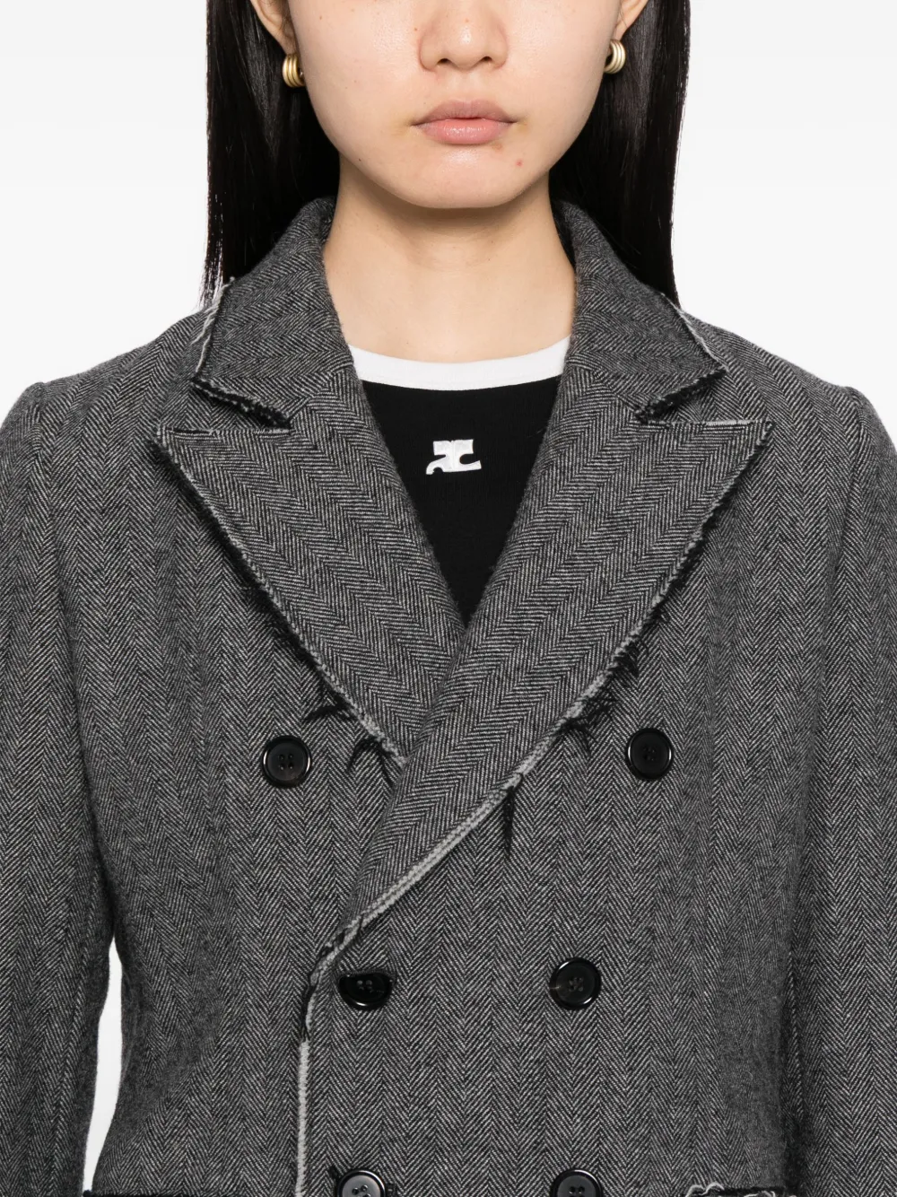 Undercover Layered Jacket In Gray