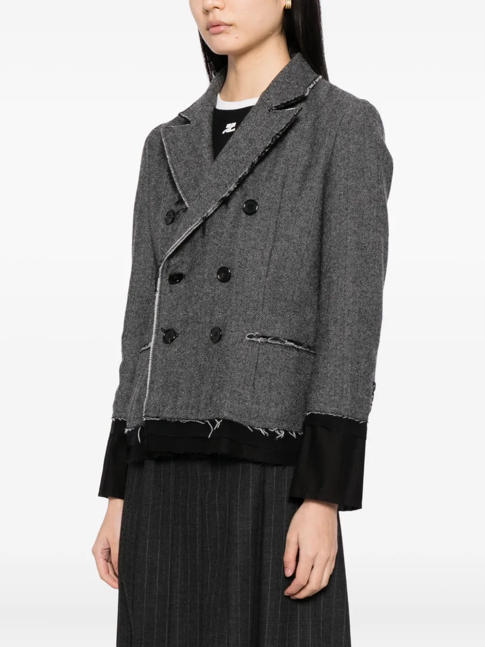Undercover Layered Jacket In Gray