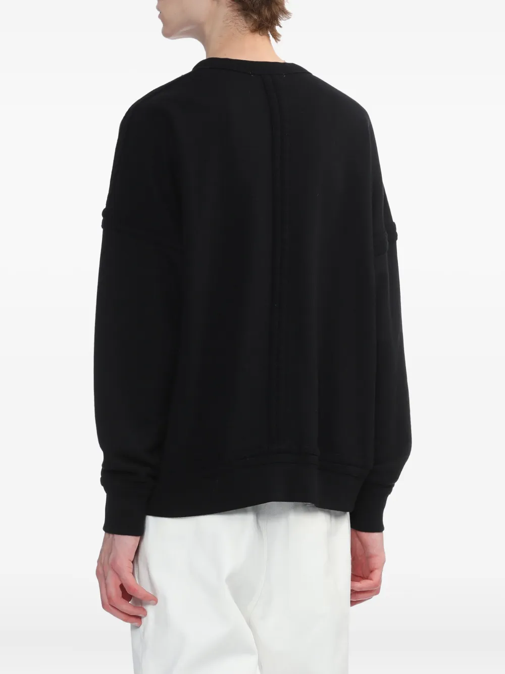 Undercover Zipped-pocket Cotton Sweatshirt In Black