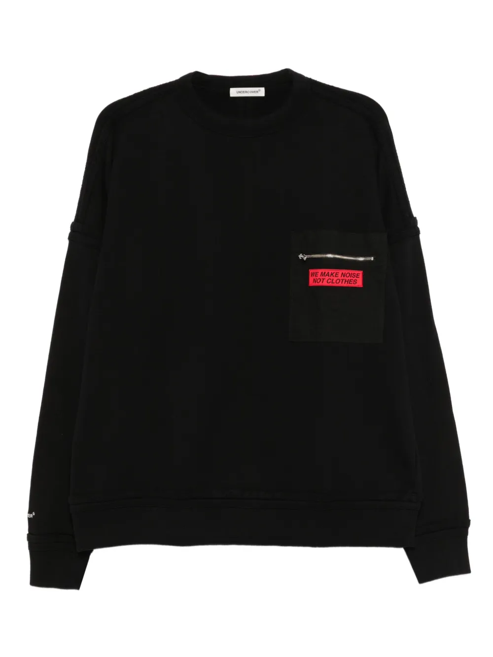 Undercover zipped-pocket cotton sweatshirt | Black | Image 1