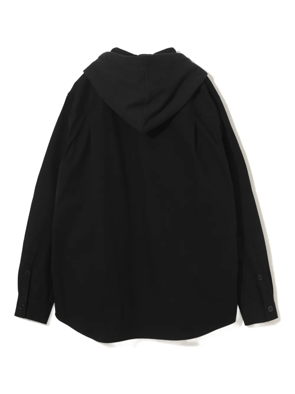 Undercover hooded zip-front shirt Zwart