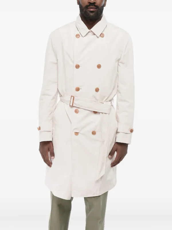 Brunello Cucinelli ダブルブレスト トレンチコート | ホワイト