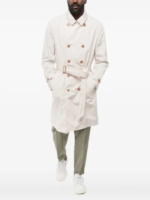 Brunello Cucinelli double-breasted belted trench coat