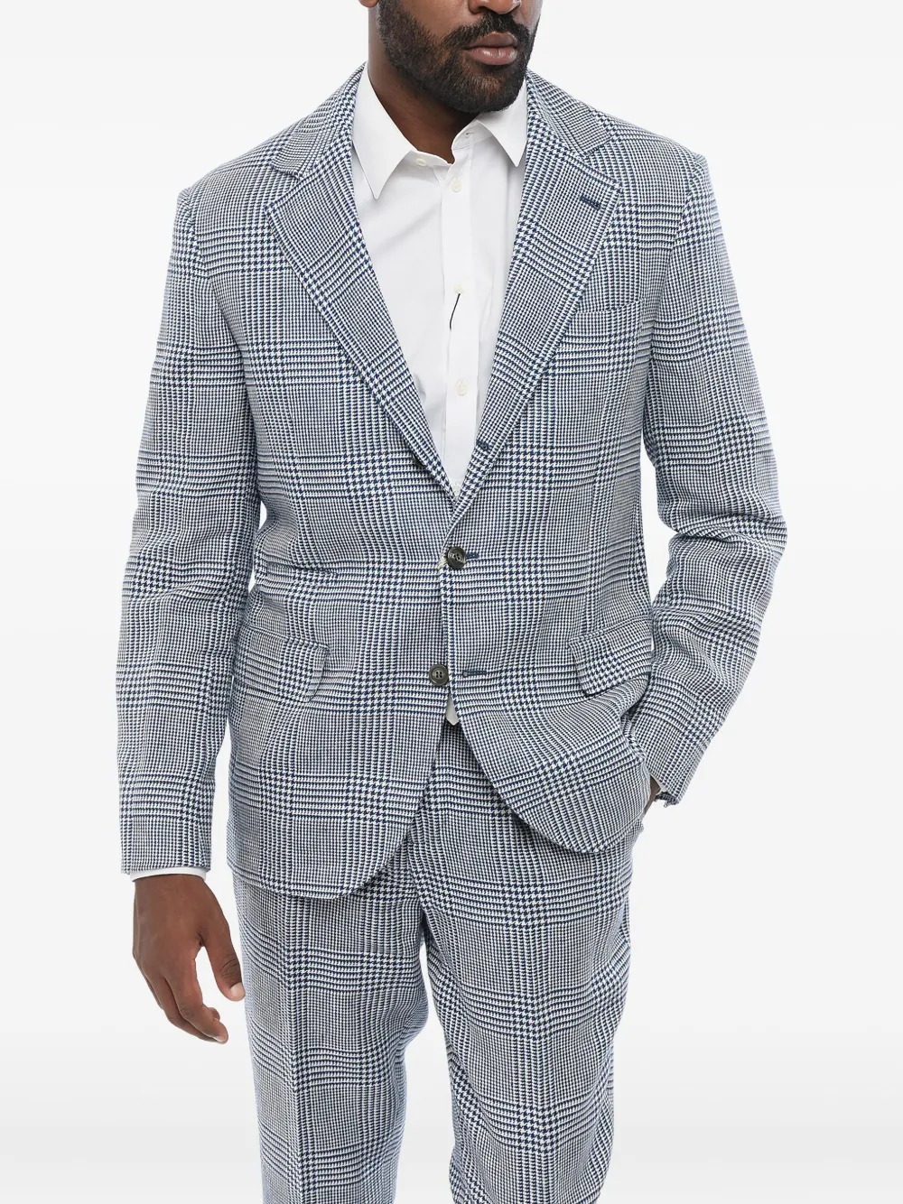 Brunello Cucinelli Geruit pak Blauw