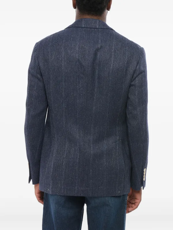 Brunello Cucinelli リネン シングルジャケット | ブルー