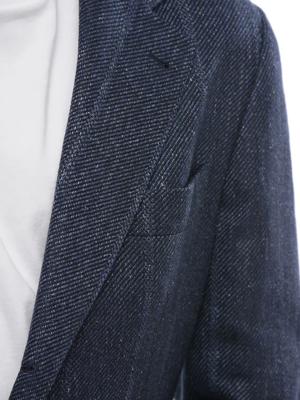 Brunello Cucinelli Linnen blazer met enkele rij knopen Blauw