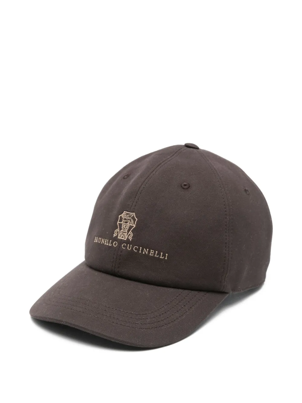 Brunello Cucinelli logo-embroidered cotton baseball cap Bruin